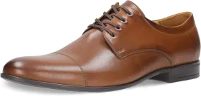 Men's Leather Shoes - Classic Lace-Up Business Smooth Leather Pointe Shoes All Season Shoes, brown, 10.5 Men