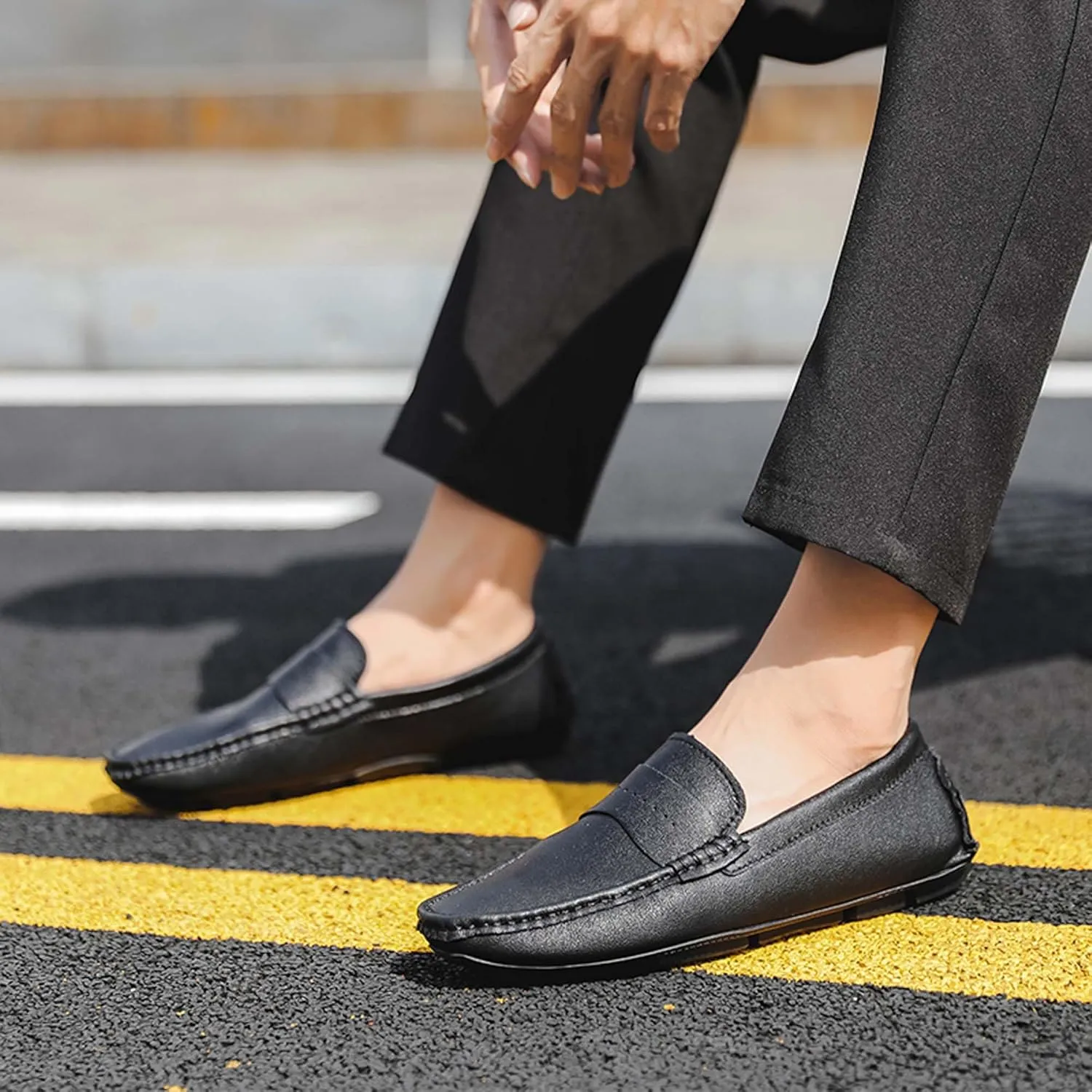 Men's Loafers-Comfortable Driving Shoes-Lightweight Casual Shoes-Non-Slip Walking Shoes-Outdoor Casual Walking Shoes-Fashion Sneakers-Large Men's Shoes-5-15 US Sizes