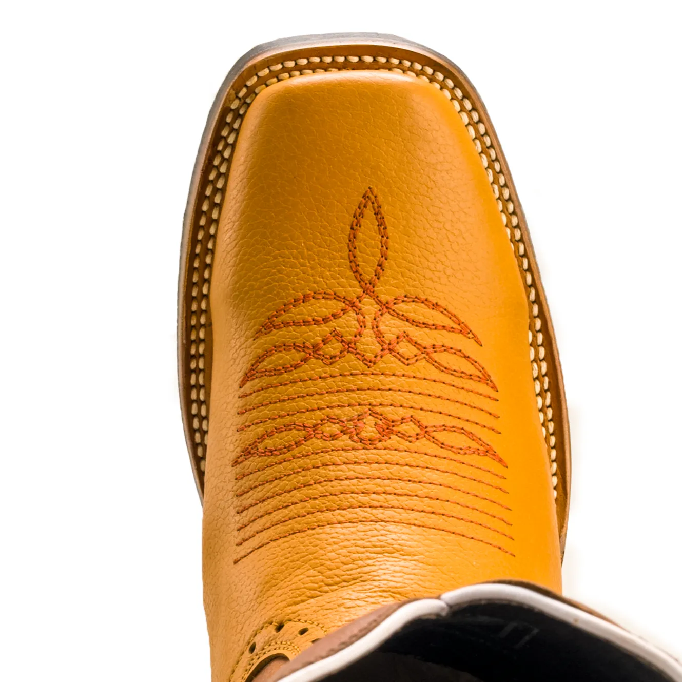 Men's Western Boots VE030 Tan: Square Toe Cowboy & Rodeo Boots in Genuine Leather