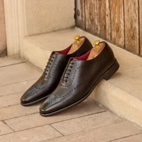 Men's Wholecut Leather Shoes Wide Plus Size Black 2988