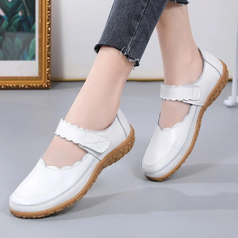 Moccasins Women Perforated Flat