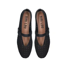Naila Flat Mesh Ballet Pump Black