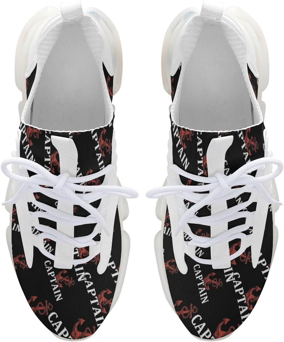 Nautical Anchor Captains-1 Mens Sneakers Running Shoes Lightweight Athletic Shoes for Jogging Walking Gym