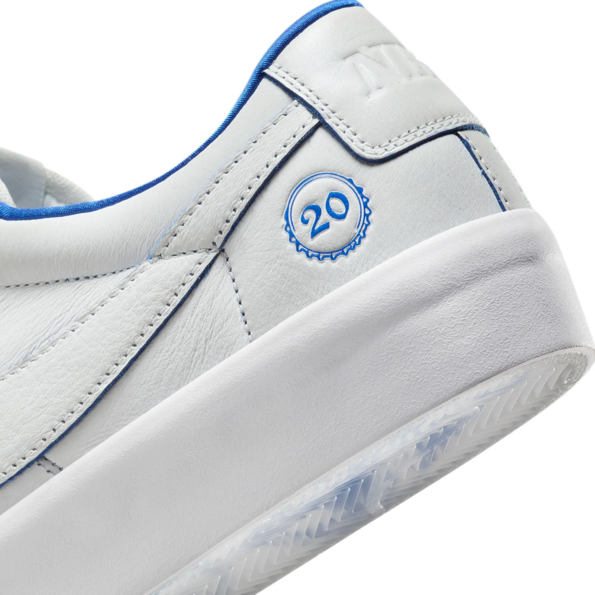 Nike SB Blazer Low Pro GT Premium Skateboard Shoe - Summit White/Game Royal-Summit White