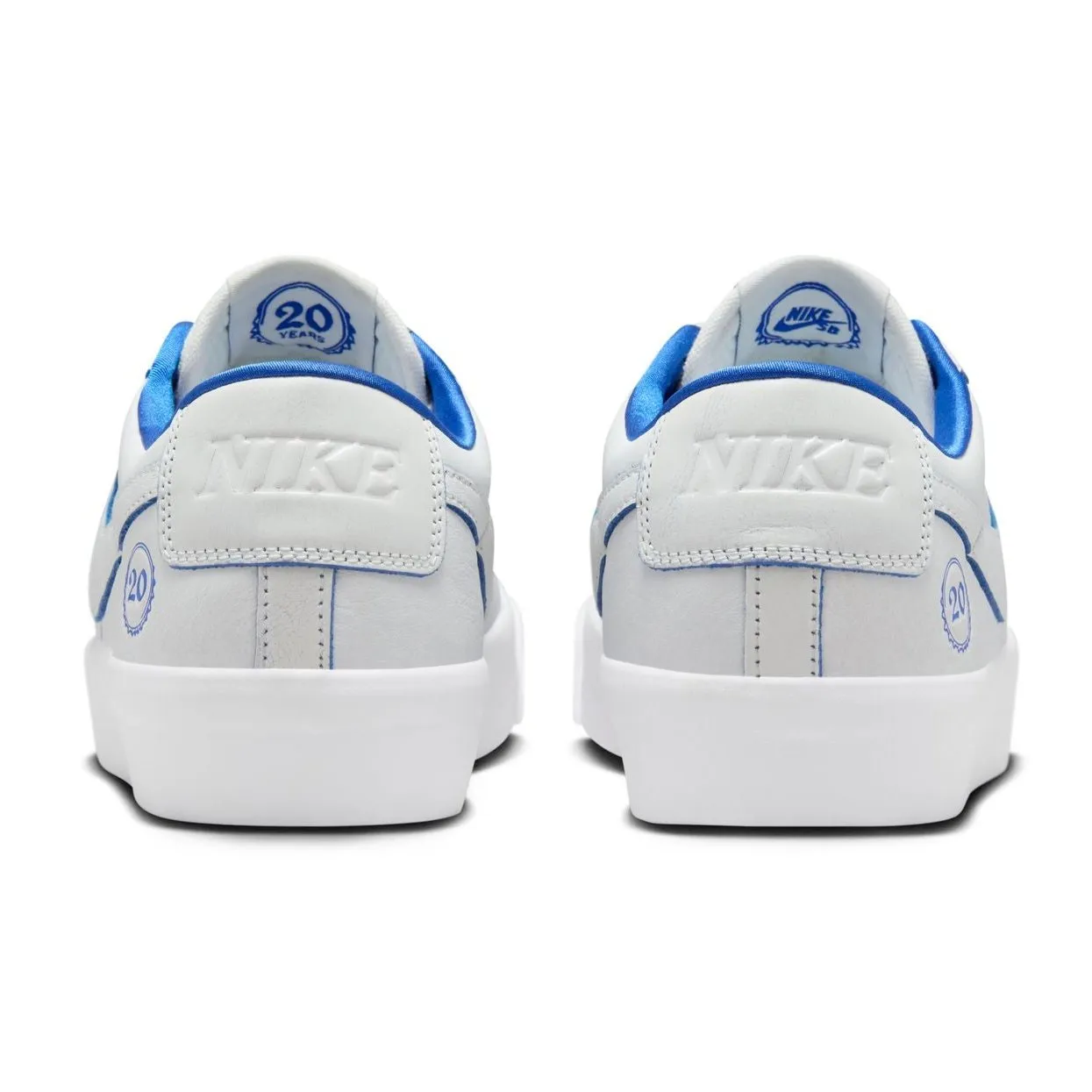 Nike SB Blazer Low Pro GT Premium Skateboard Shoe - Summit White/Game Royal-Summit White