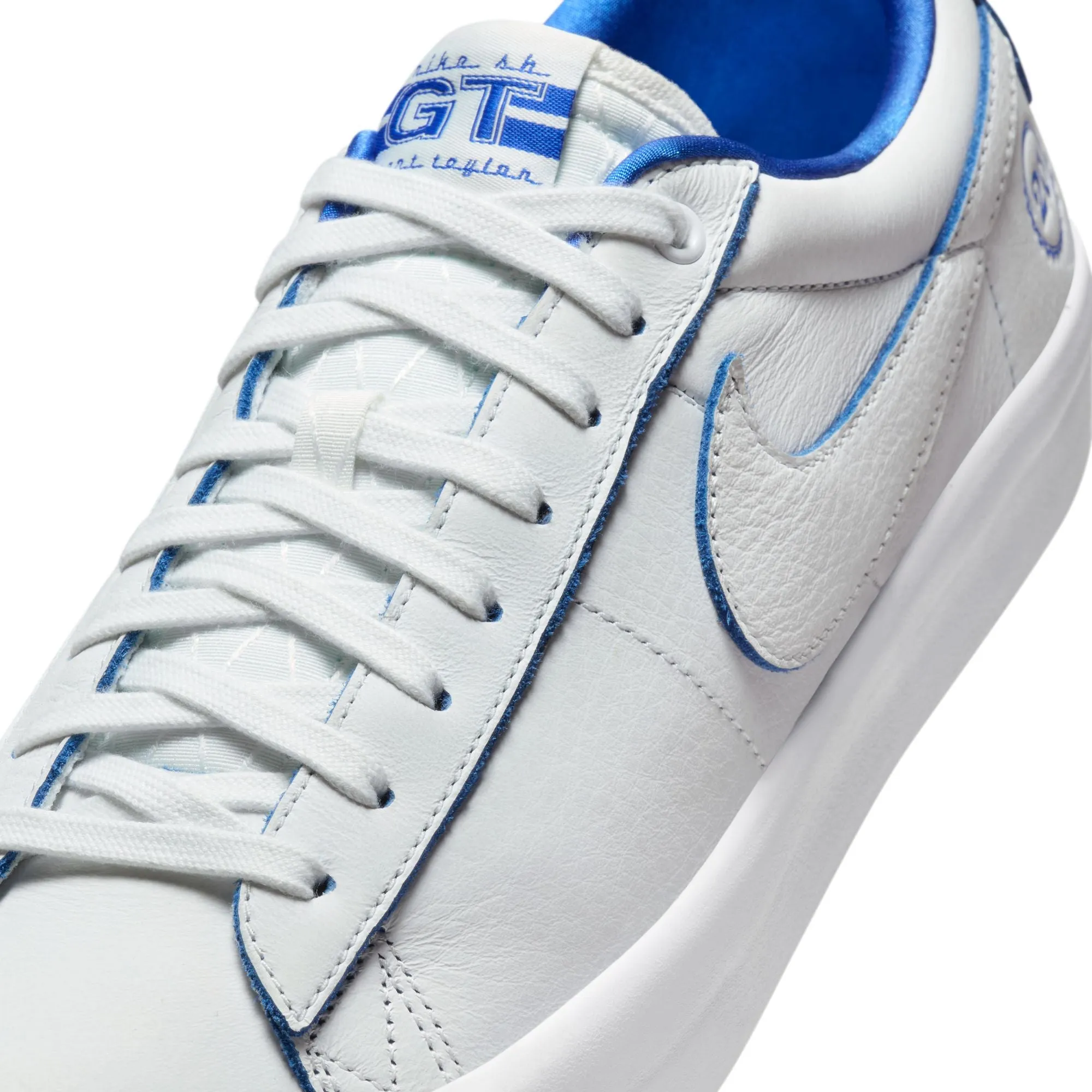 Nike SB Blazer Low Pro GT Premium Skateboard Shoe - Summit White/Game Royal-Summit White
