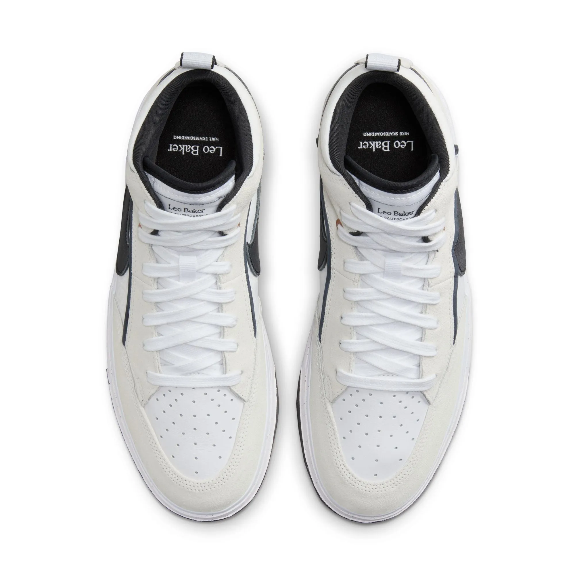 Nike SB Leo Baker React Skateboard Shoe - White/Black