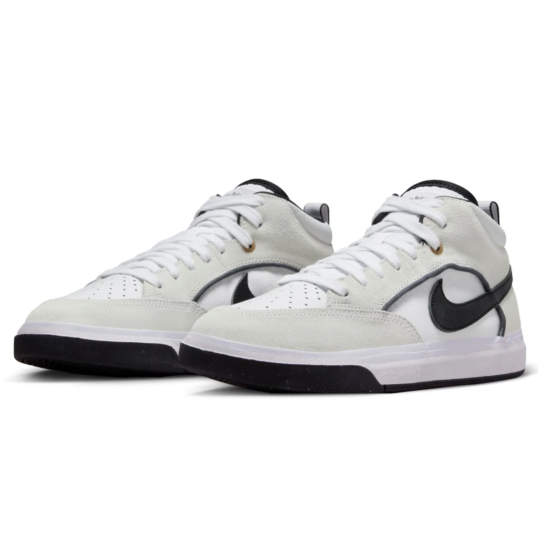 Nike SB Leo Baker React Skateboard Shoe - White/Black