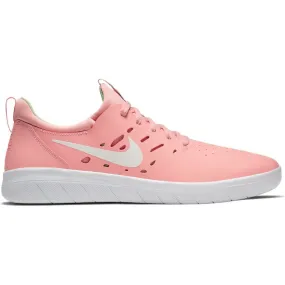 Nike SB Nyjah Free Skateboard Shoe - Bleached Coral/White - Aphid Green