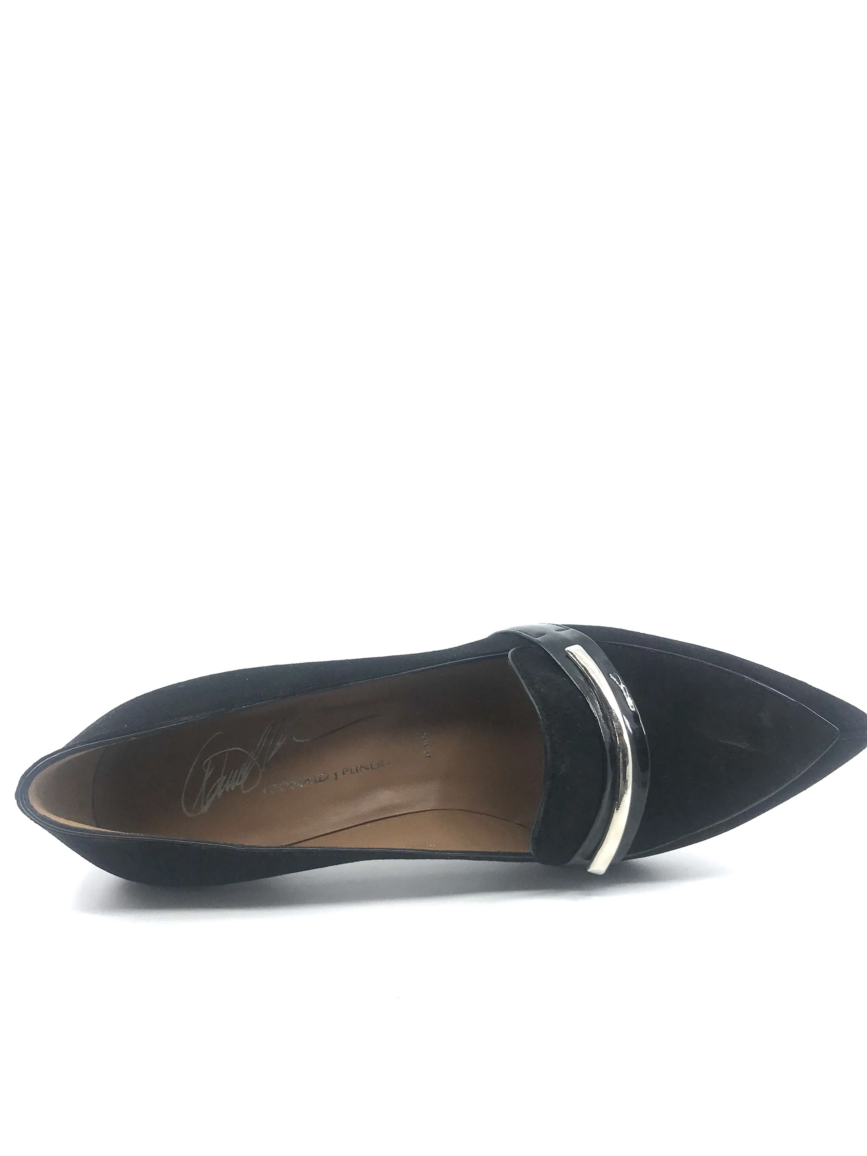 Ogin Black Suede Donald Pliner Pumps