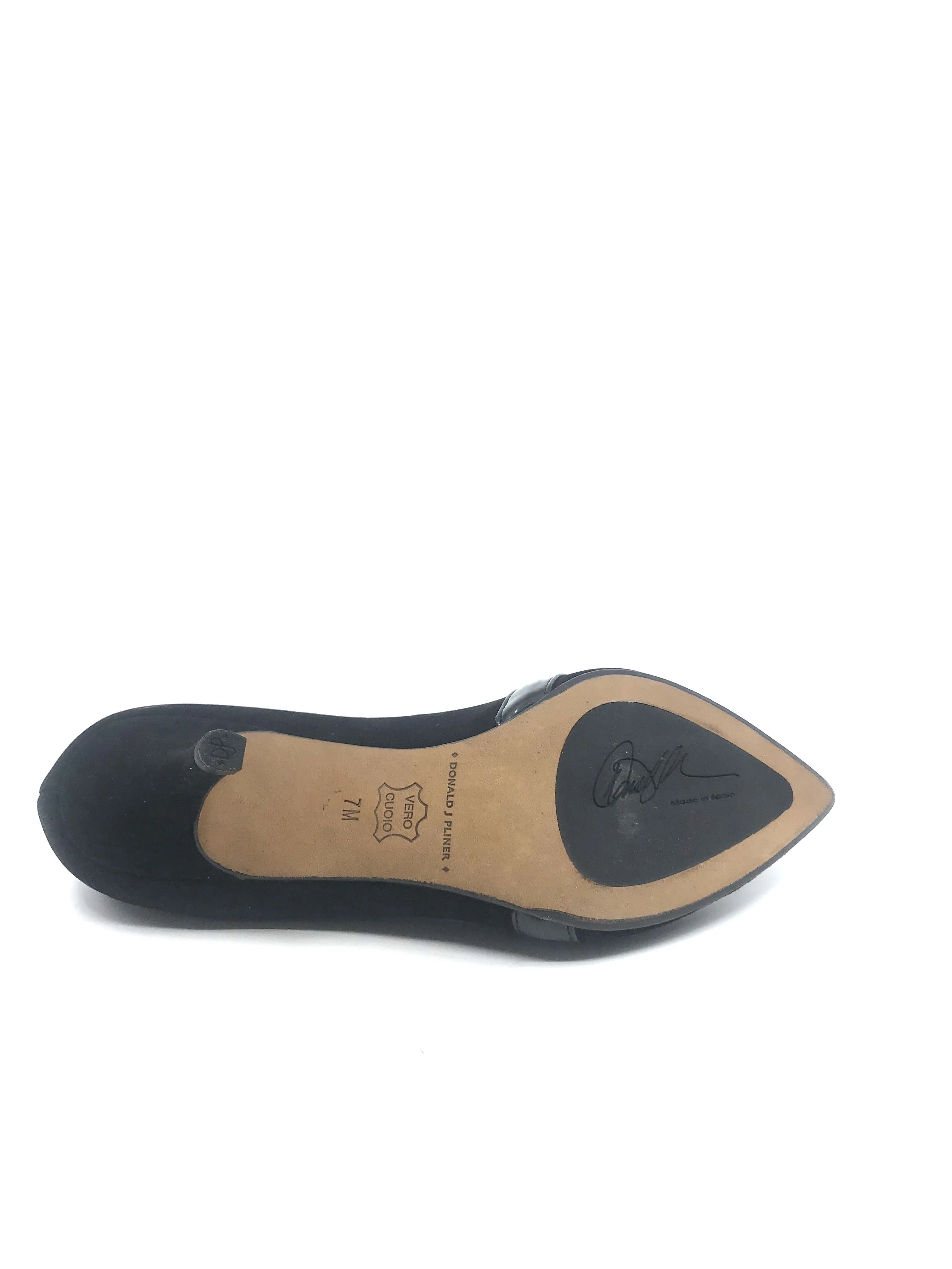 Ogin Black Suede Donald Pliner Pumps