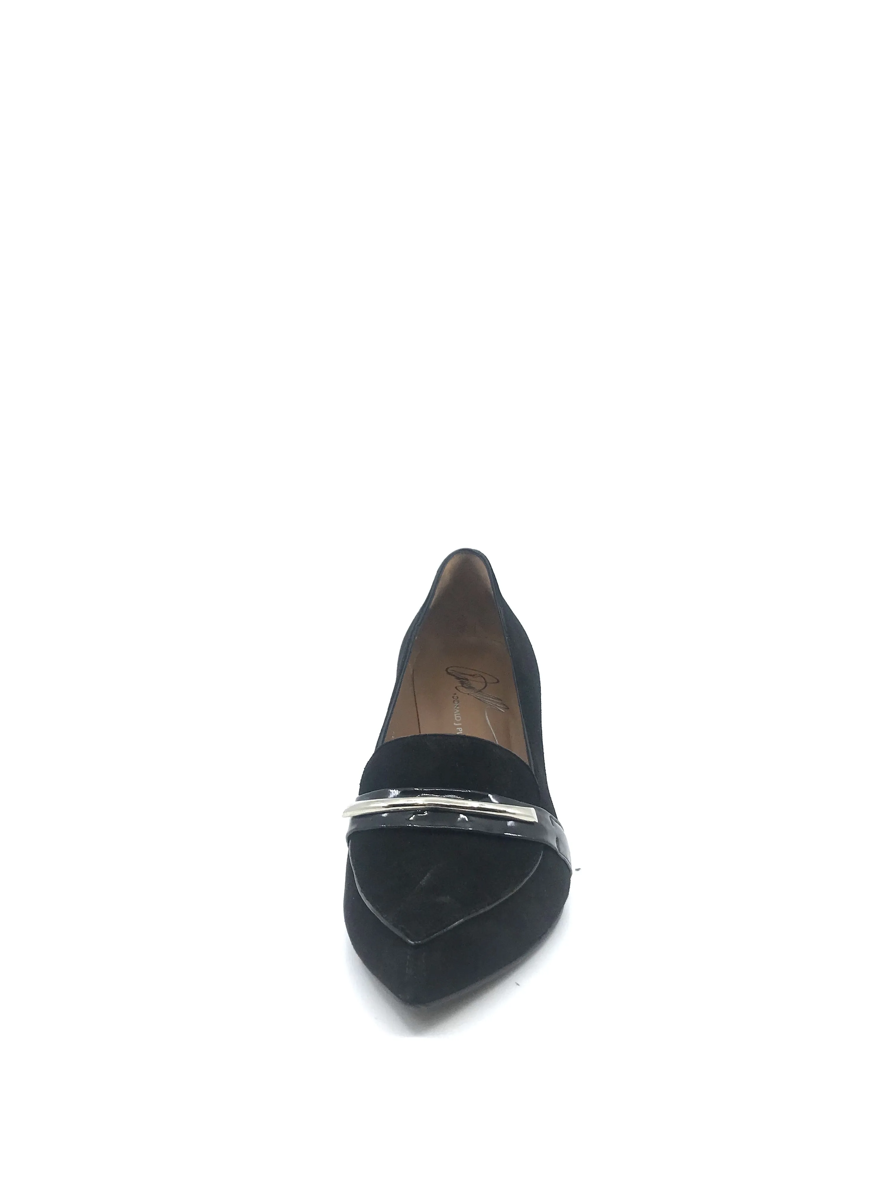 Ogin Black Suede Donald Pliner Pumps