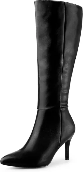 Perphy High Heels Pointed Toe Stiletto Heel Knee High Boots for Women