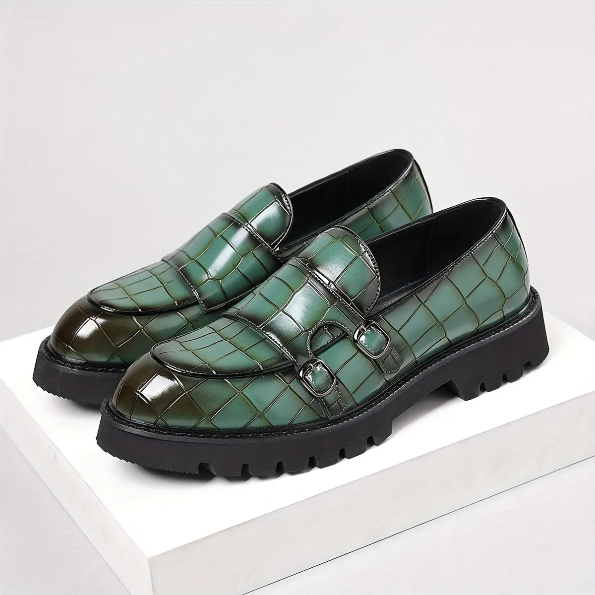 Plus Size Mens Luxurious Low-Top Slip-On Loafers - Soft PU Upper, Comfy Non-Slip Rubber Sole, Durable and Breathable, Perfect for Business or Casual Occasions