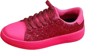Rhinestone Sneakers for Women Women's Glitter Sneakers Shiny Sequin Tennis Rhinestone Bling Lace Up Shoes Fashion Sneakers