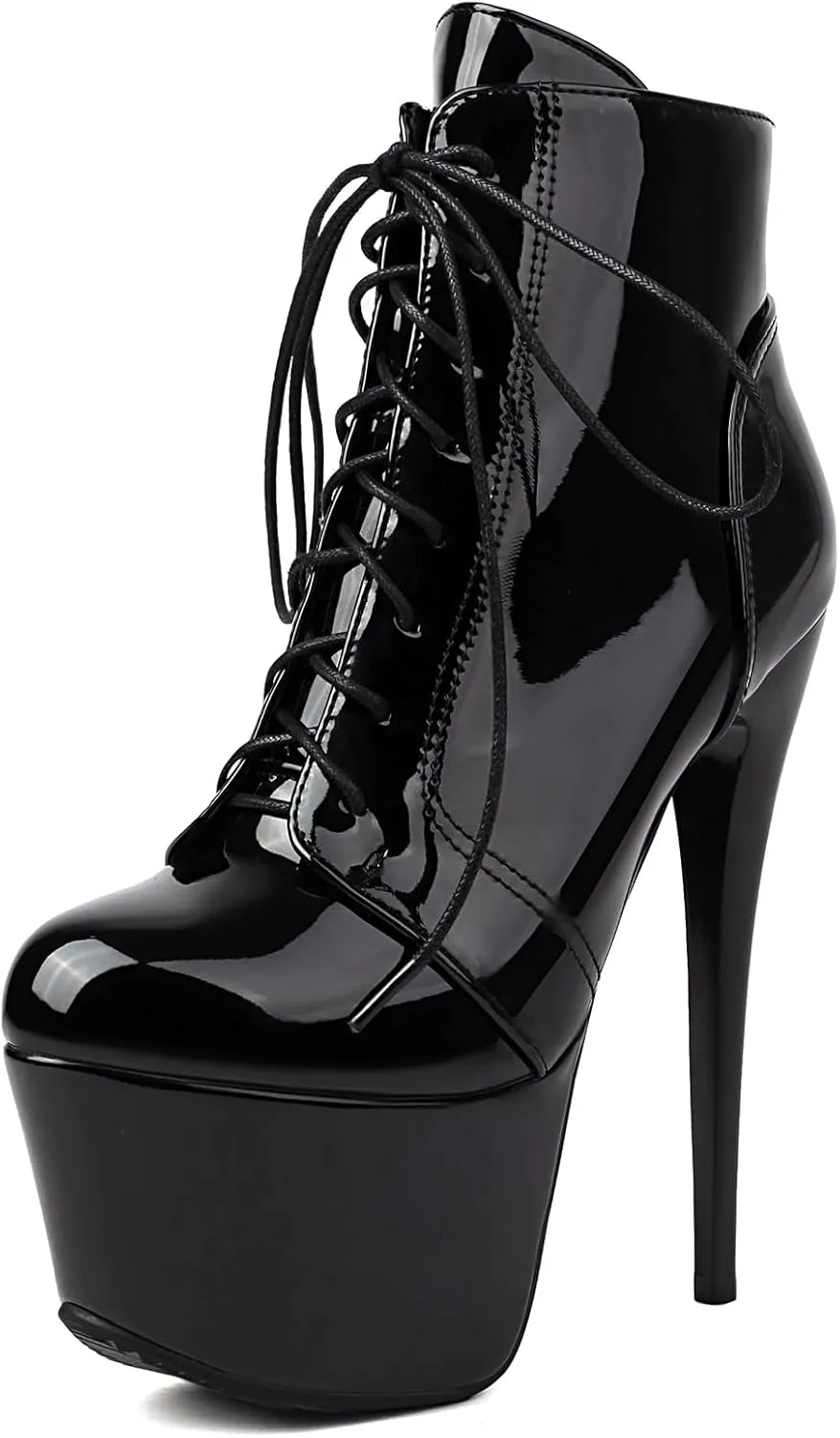 Roimaash Women's Ankle-High Boots Platform Booties Ankle High Stiletto Heels