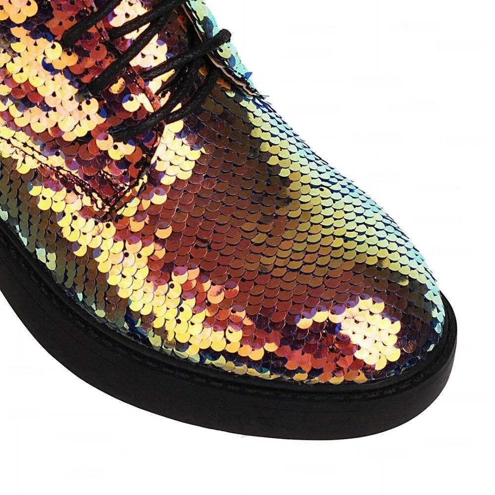 Sequin Martin Boots
