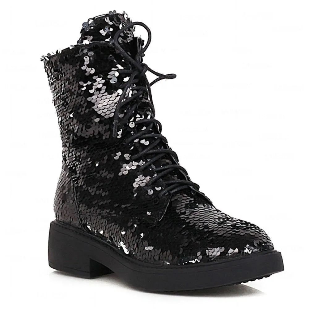 Sequin Martin Boots