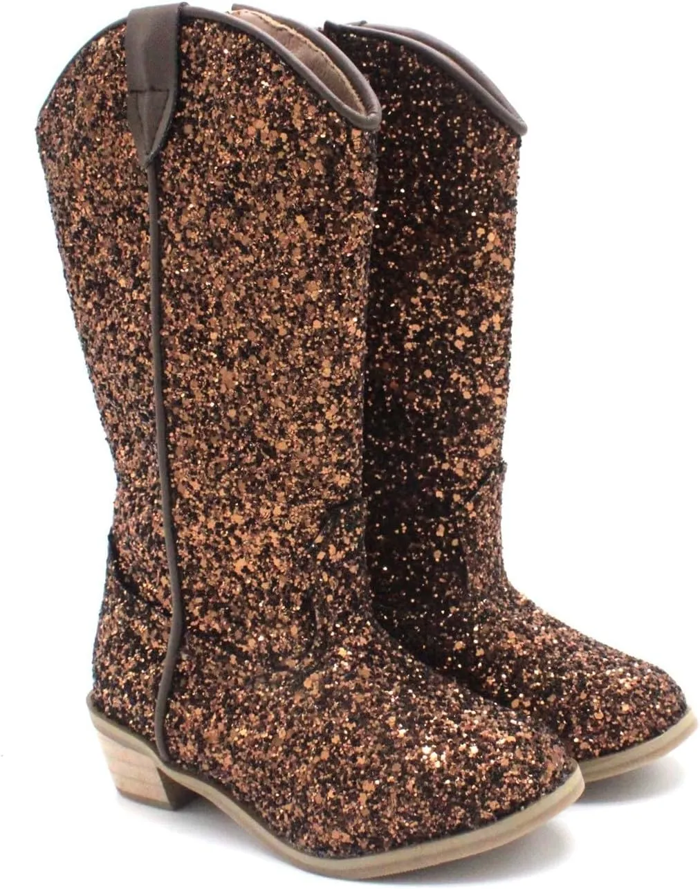 Sequins High Heels Pumps for Girl Waterproof Cowboy Western Boots Boot Knee High Boots Mid Calf Boots