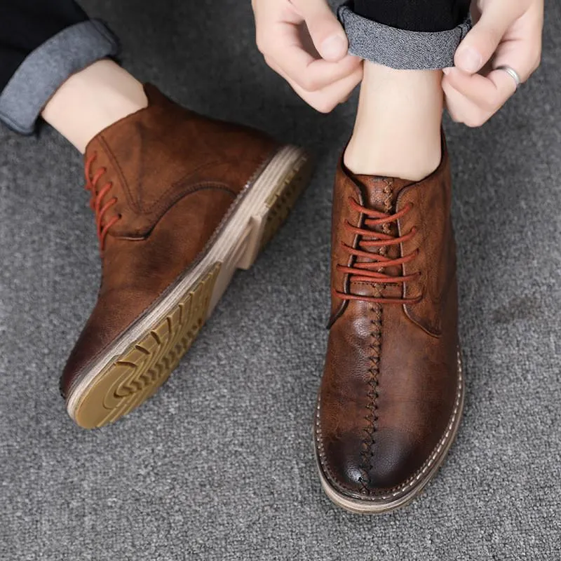 Shoes - Men's Vintage Leather Martin Boots