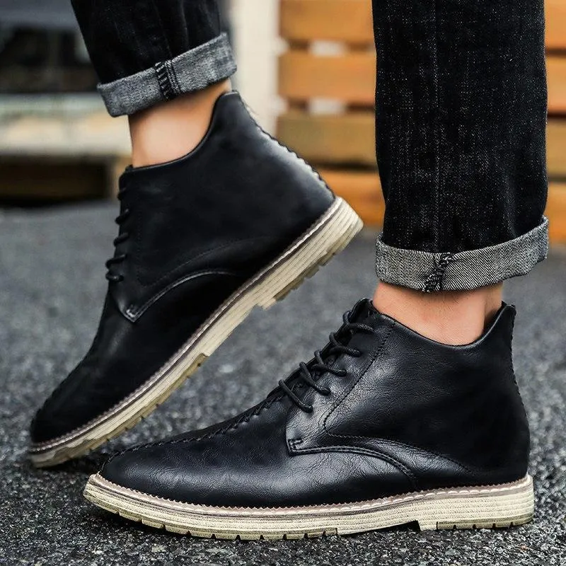 Shoes - Men's Vintage Leather Martin Boots