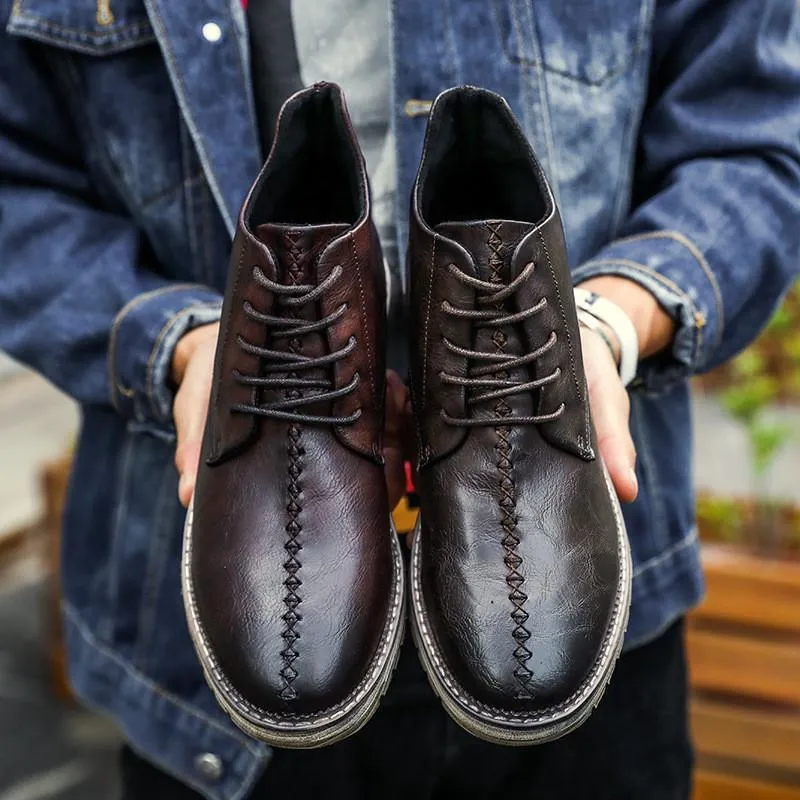 Shoes - Men's Vintage Leather Martin Boots