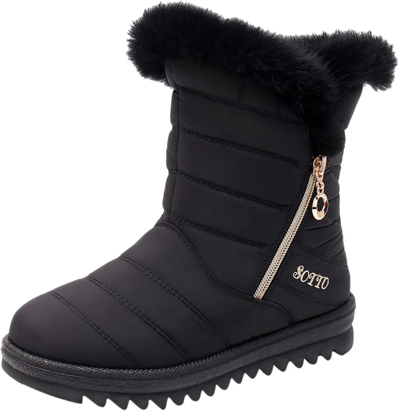 Snow Boots for Womens Winter Shoes: Warm Fur Lining Ankle Boots Women Anti Slip Waterproof Comfortable Outdoor Boots