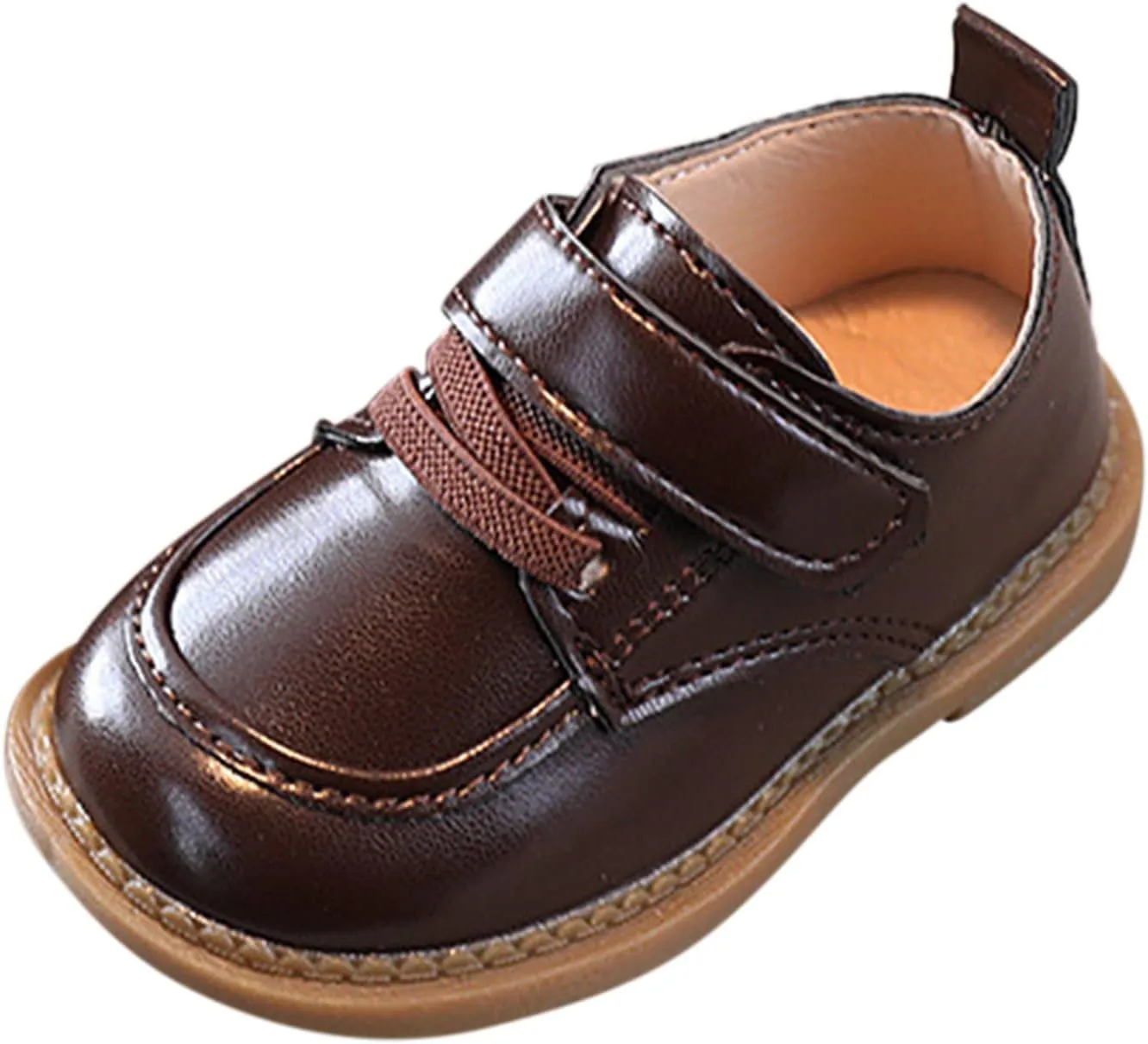 Summer Toddler Boys Casual Shoes Thick Sole Round Toe Buckle Fashion Walking Hook&Loop Style Shoes