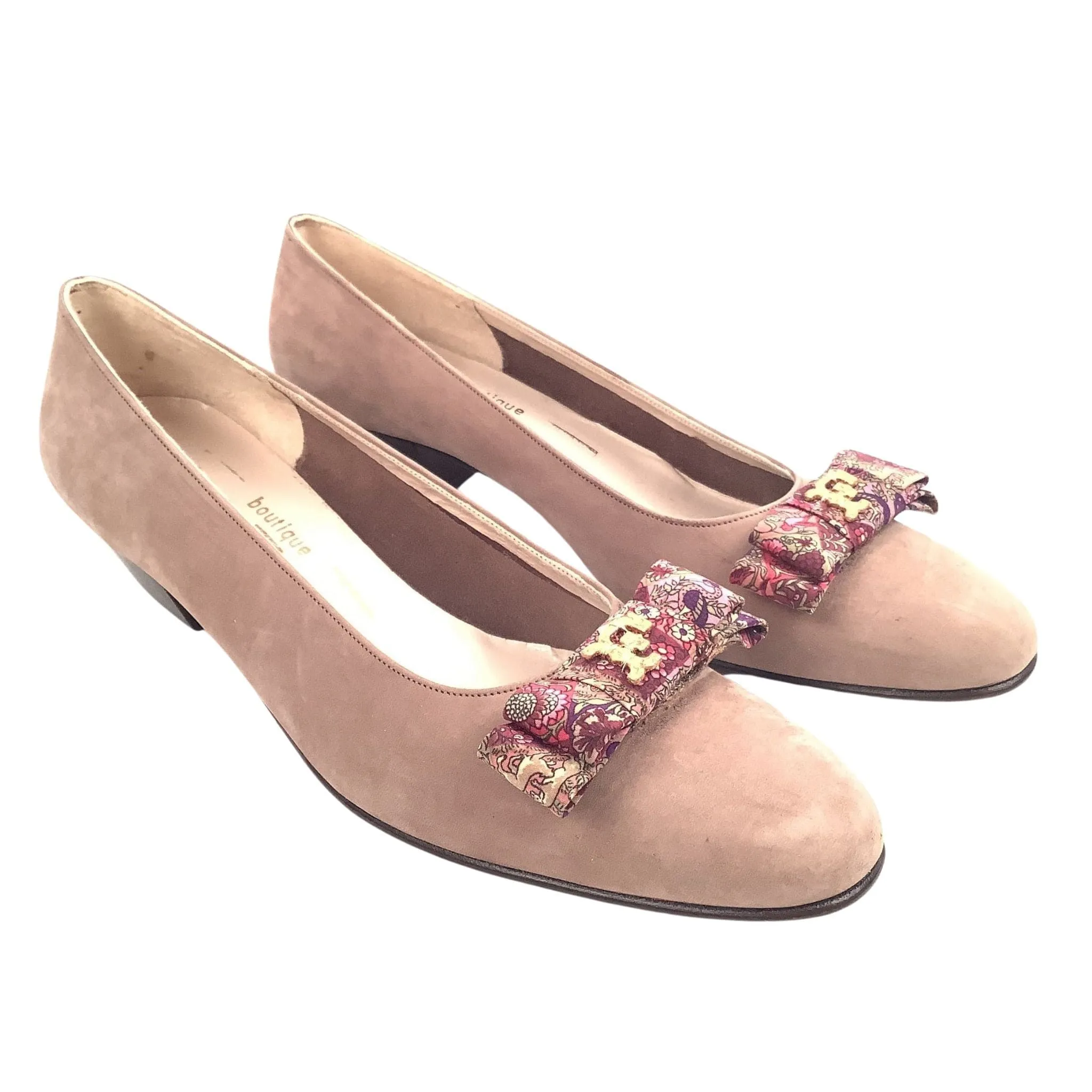 Taupe Flat Pump Shoes