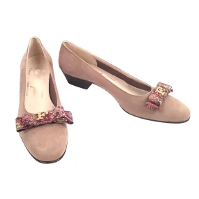 Taupe Flat Pump Shoes