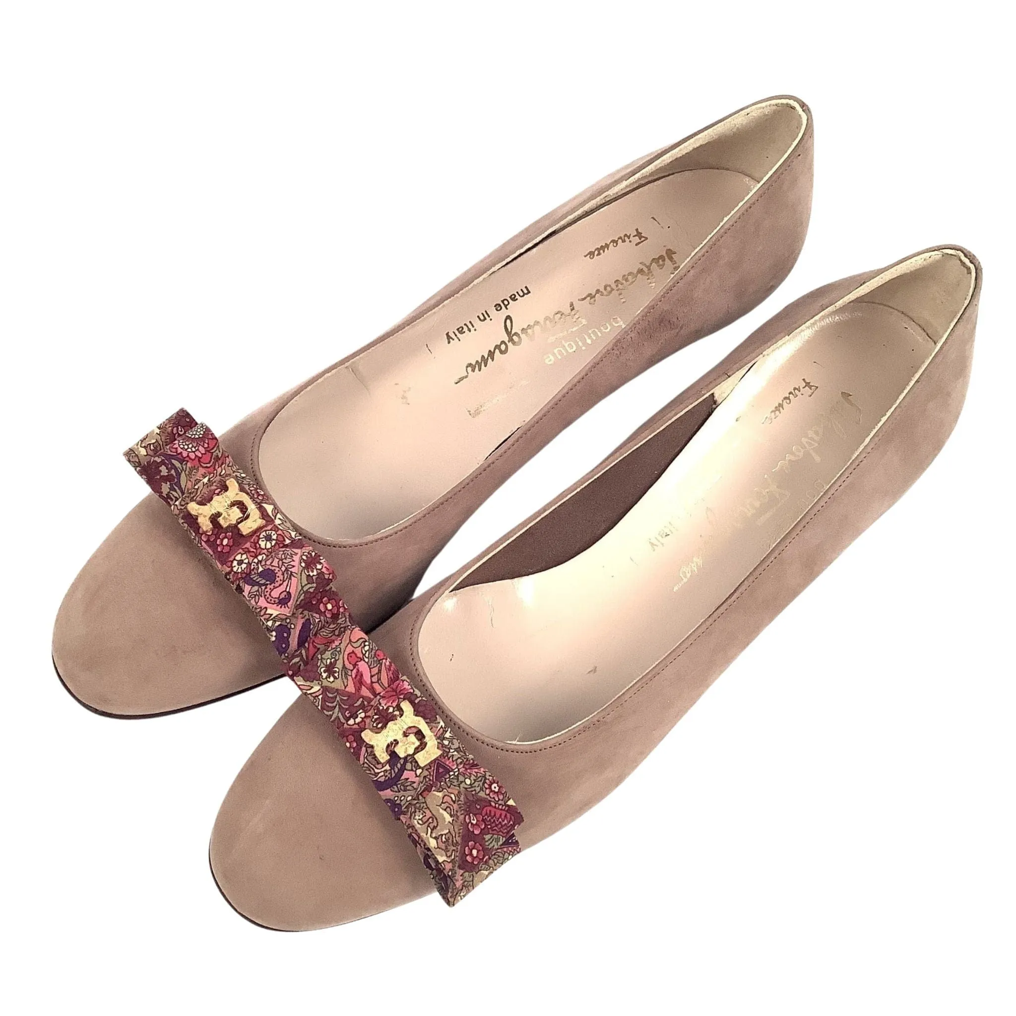 Taupe Flat Pump Shoes