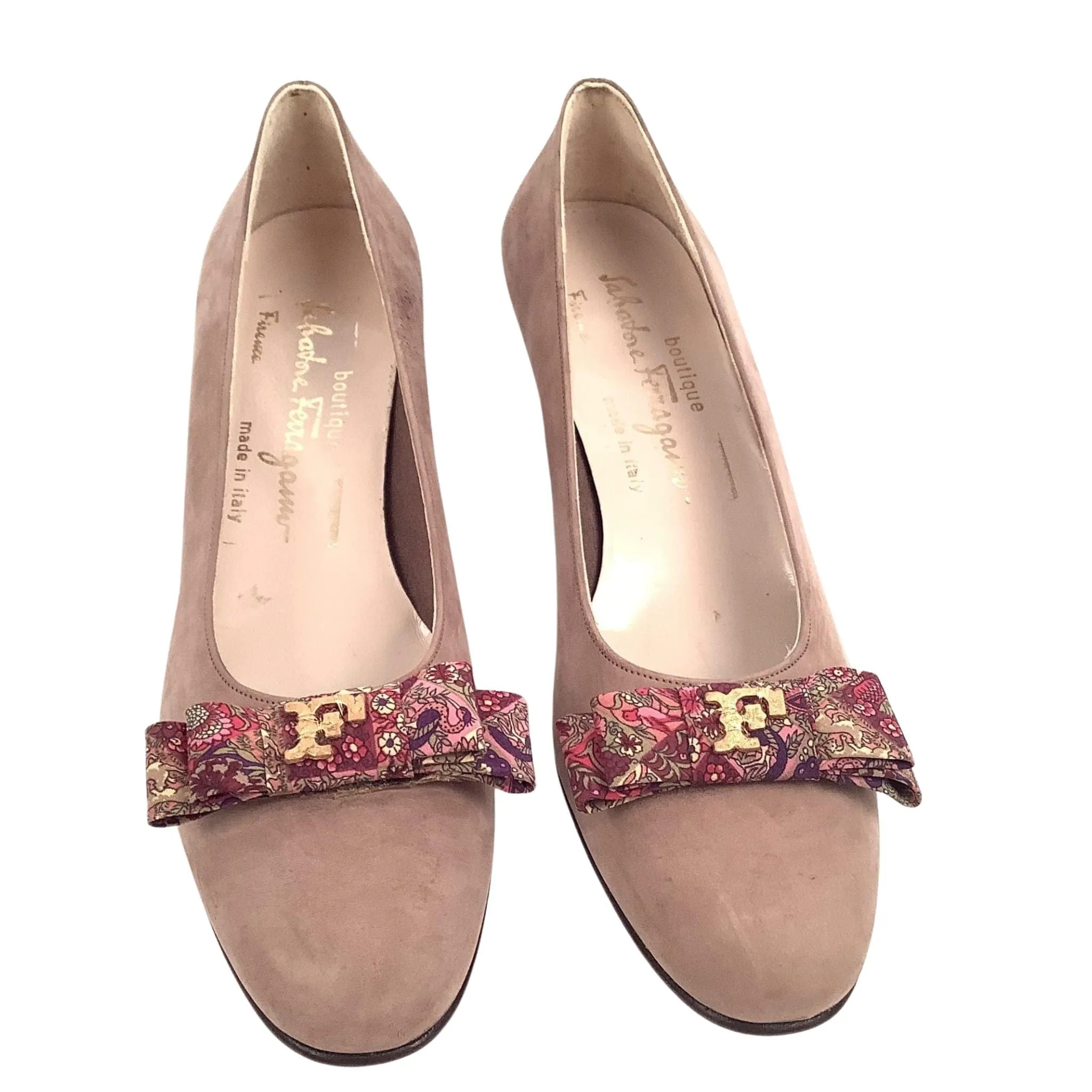 Taupe Flat Pump Shoes