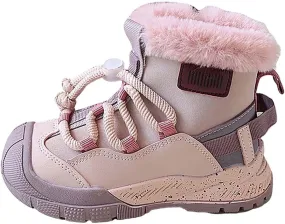 Toddler Kids Snow Boots Warm Comfortable Non Slip Mid Calf Outdoor Cozy Sole Soft Platform Adjustable Strap Shoes