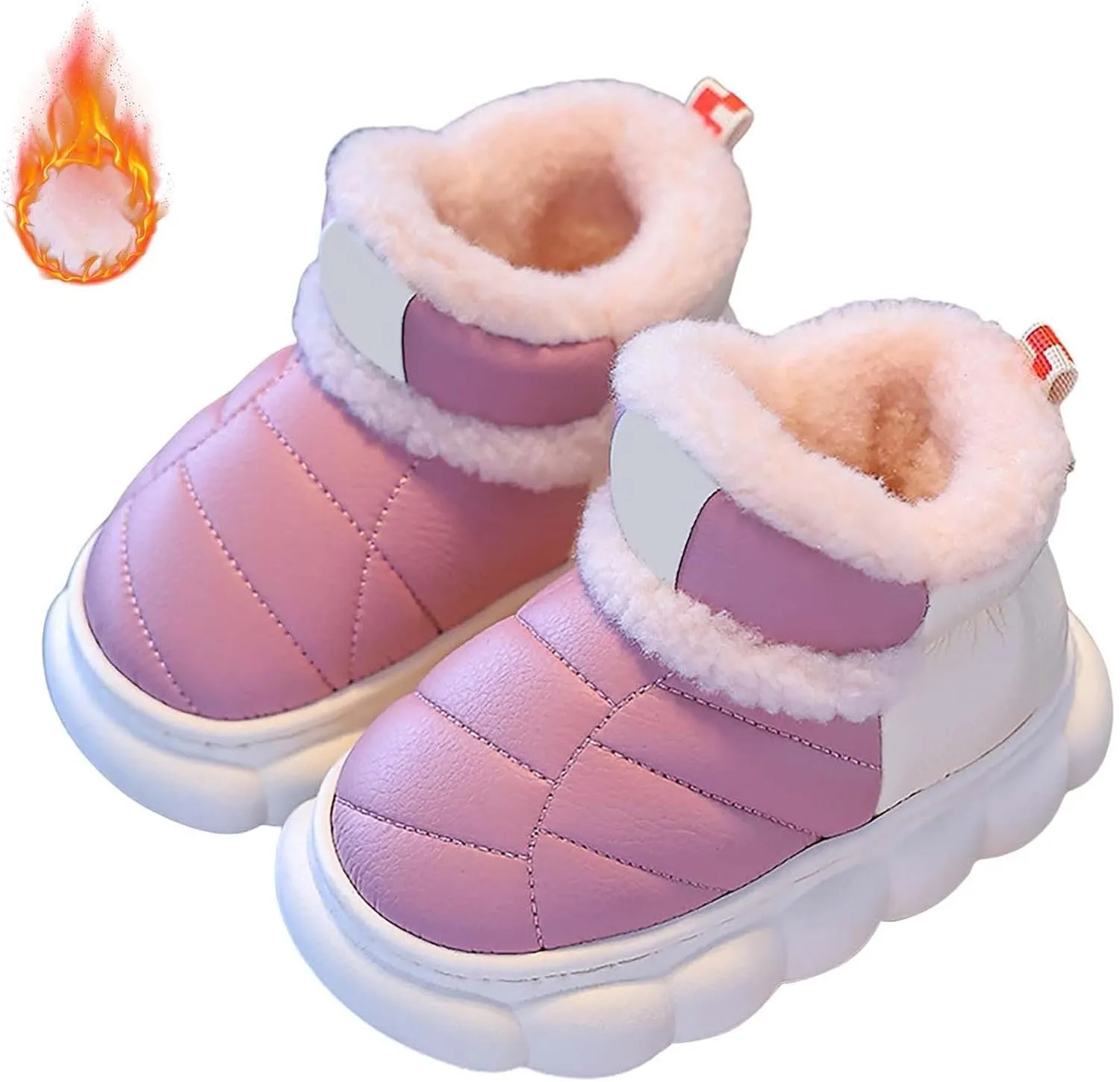 Toddler Snow Ankle Boots for Girls Cozy Plush Lined Boots Newborn Infant Soft Cozy Shoes Warm Non Slip Shoes
