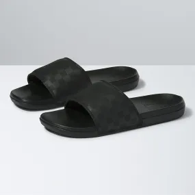 Vans La Costa Checkerboard Slide On - Black