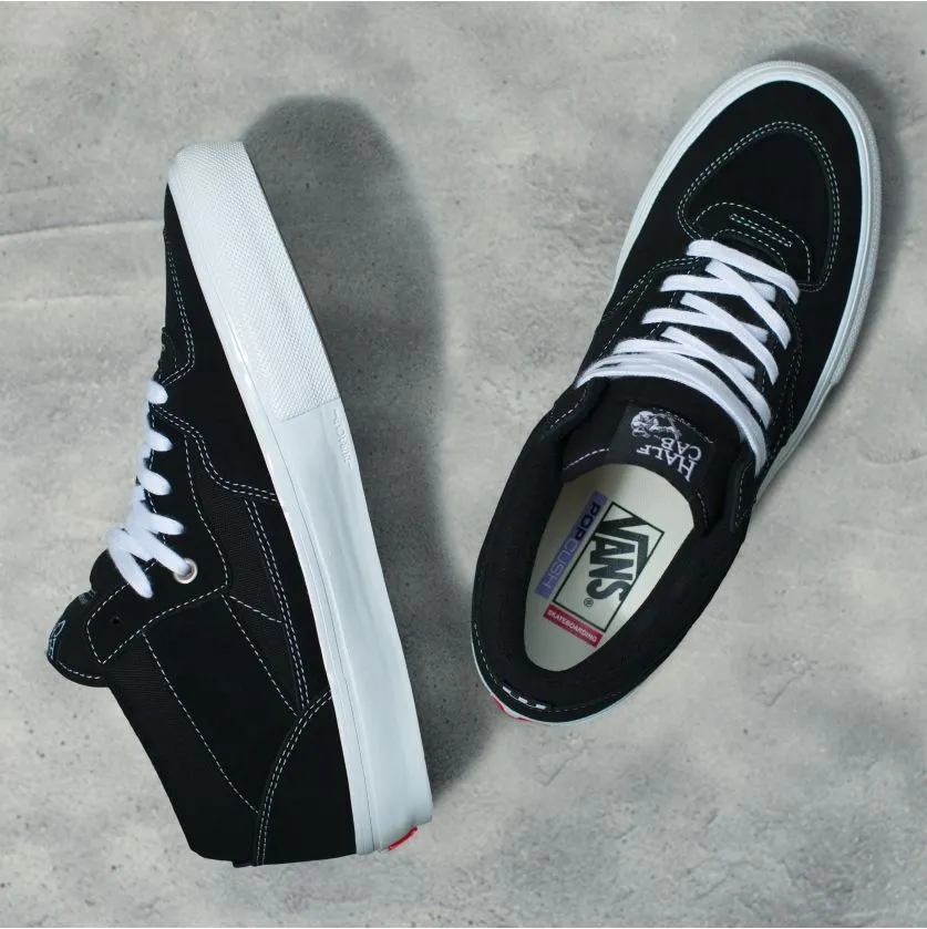 Vans Skate Half Cab Skateboard Shoe - Black/White