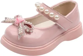 Water Shoes for Kids Girls Sandals Children Shoes Pearl Bow Tie Hook Loop Princess Shoes Flip Flops for Kids