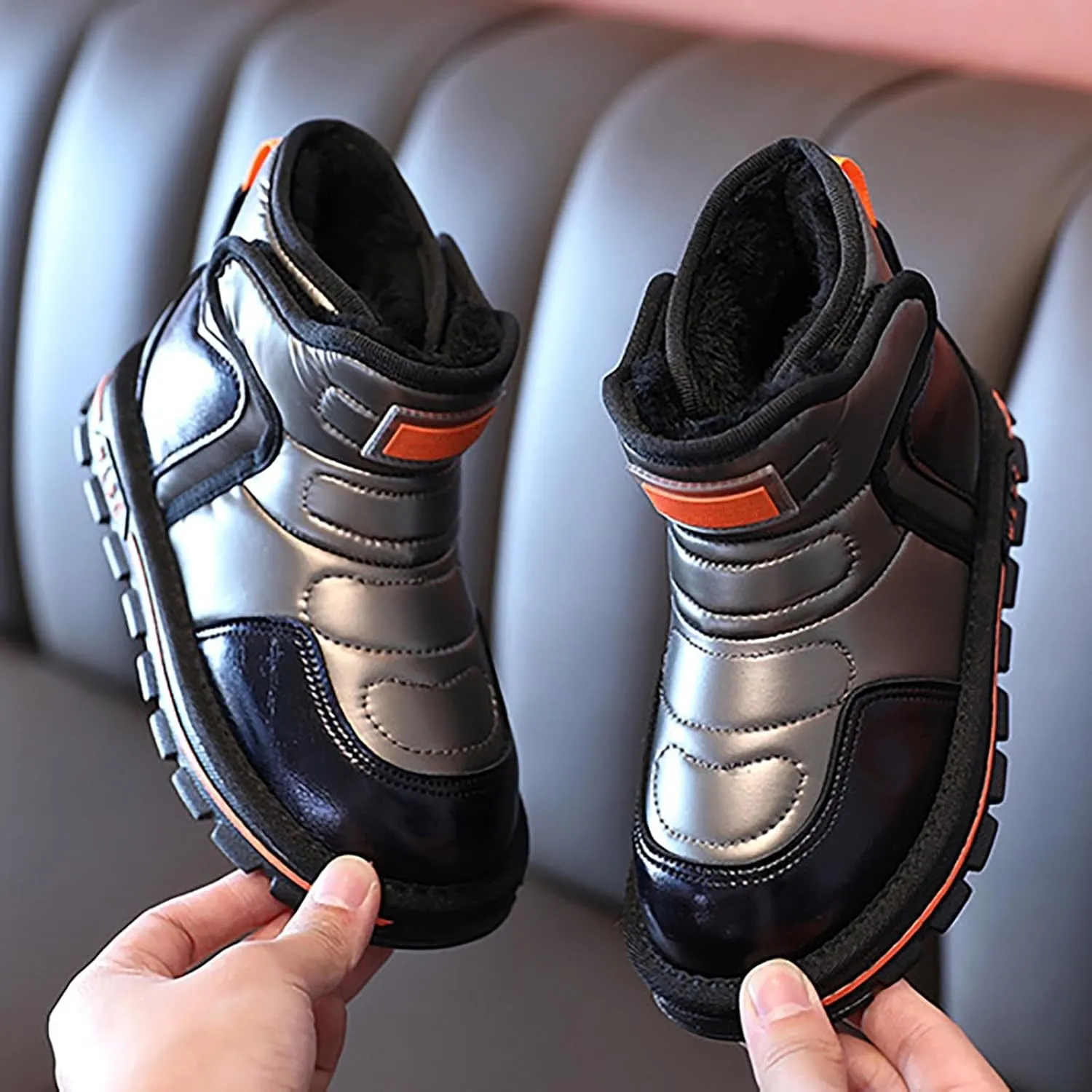 Winter Girls Boys Ankle Boots Kids Comfortable Warm Lined Comfort Casual Sports Shoes for Little Boy Rain Boots Size 6