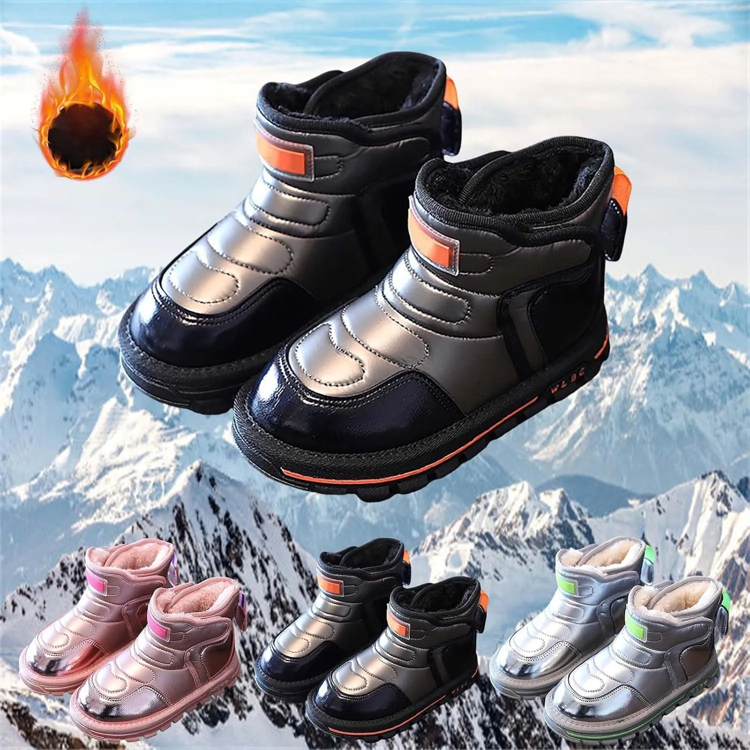 Winter Girls Boys Ankle Boots Kids Comfortable Warm Lined Comfort Casual Sports Shoes for Little Boy Rain Boots Size 6