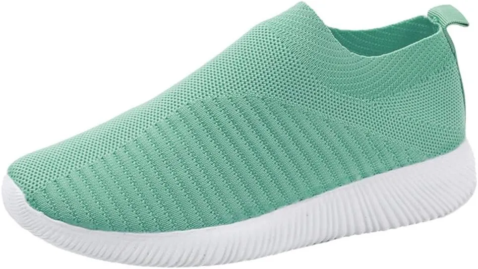 Womens Non Slip Work Shoes Slip On Water Resistant Walking Shoes Women Mesh Breathable Ladies Shoes Casual Women Shoes Sneakers White Tennis Shoe White Loafers