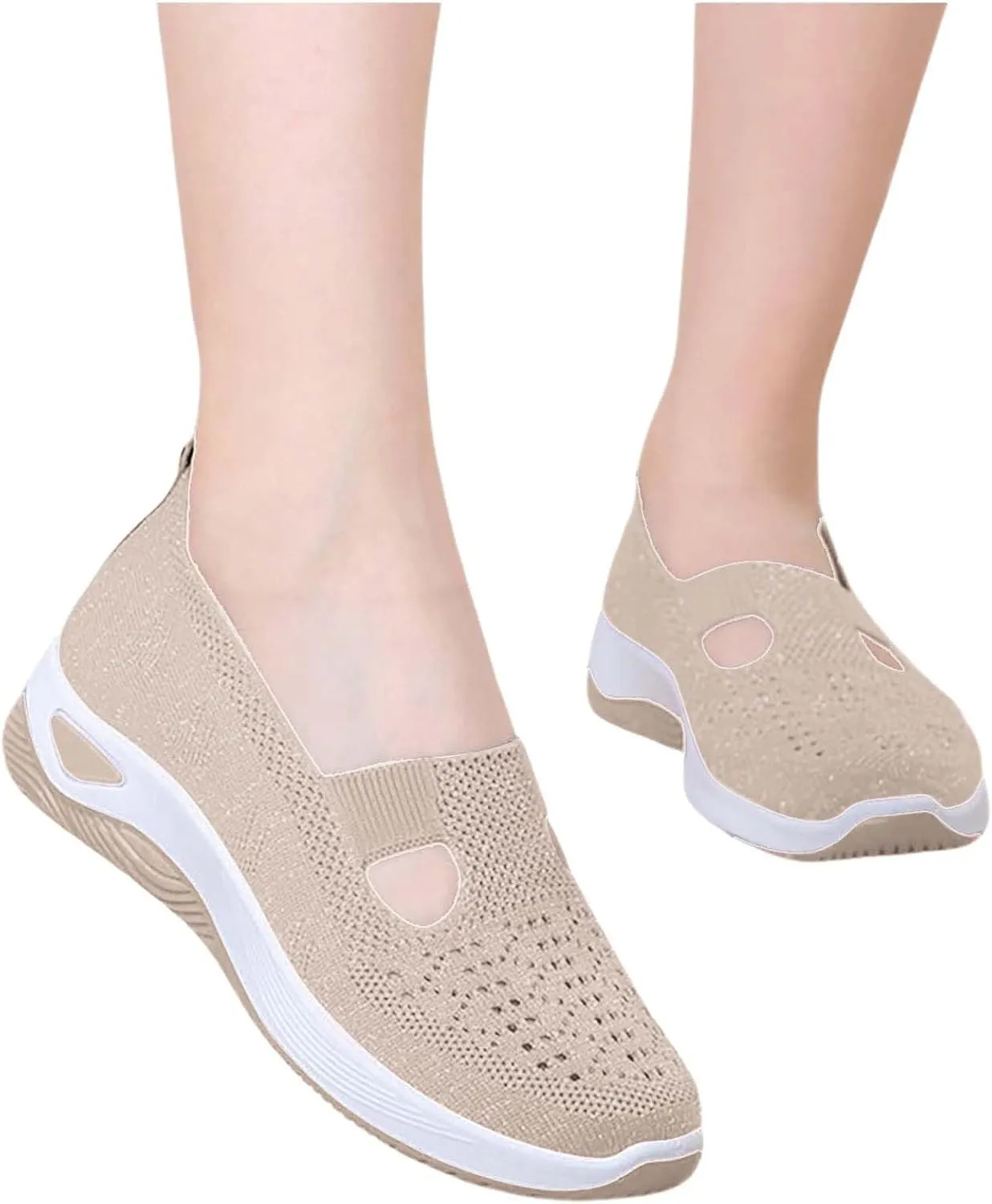 Women's Woven Orthopedic Breathable Soft Shoes Walking Shoes Women Walking Casual Tennis Shoes Fashion Sneakers 2025 Slip On Tennis Shoe Loafers Shoe