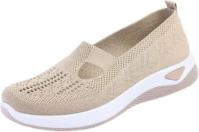 Women's Woven Orthopedic Breathable Soft Shoes Walking Shoes Women Walking Casual Tennis Shoes Fashion Sneakers 2025 Slip On Tennis Shoe Loafers Shoe