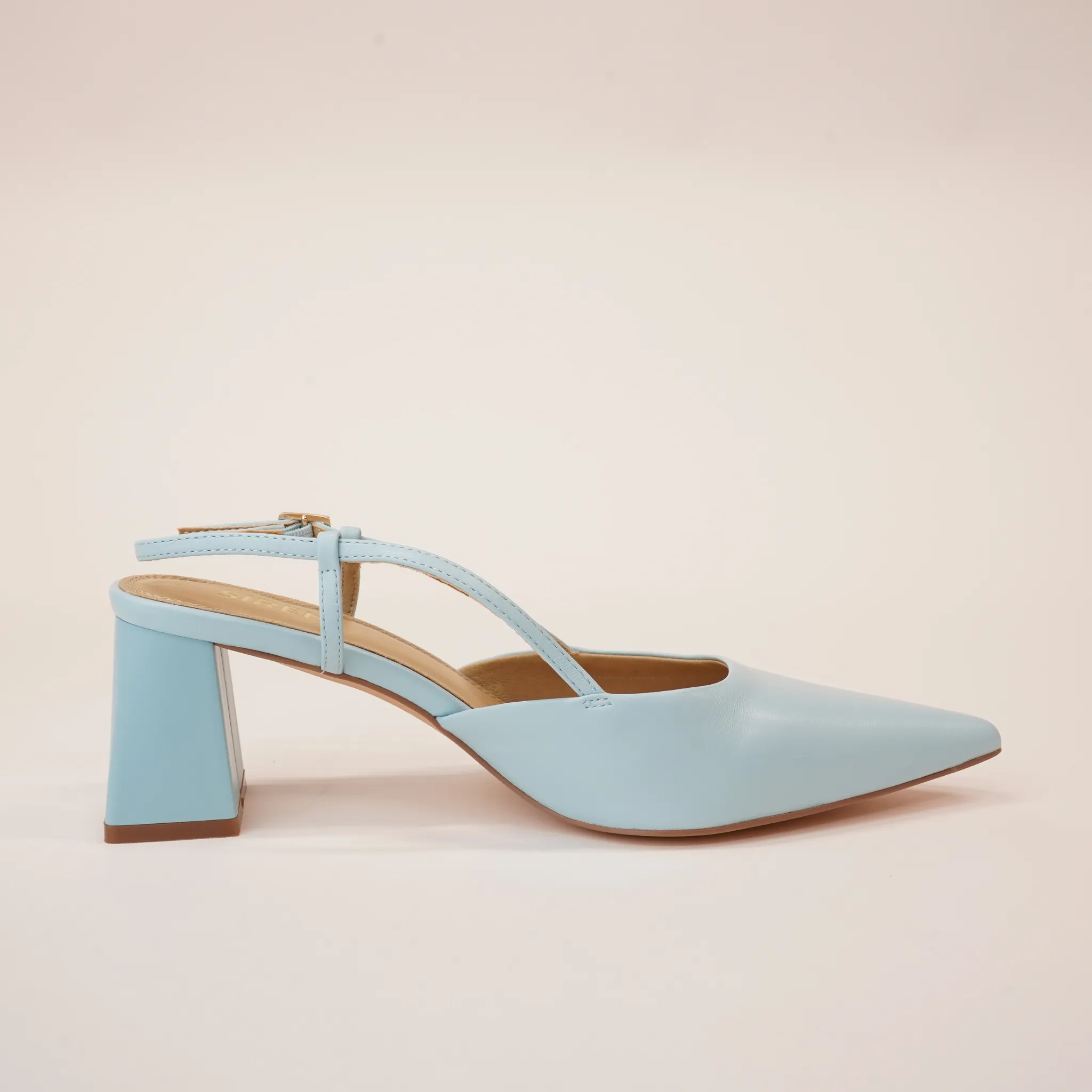 Yasmin Pale Blue Leather Heels