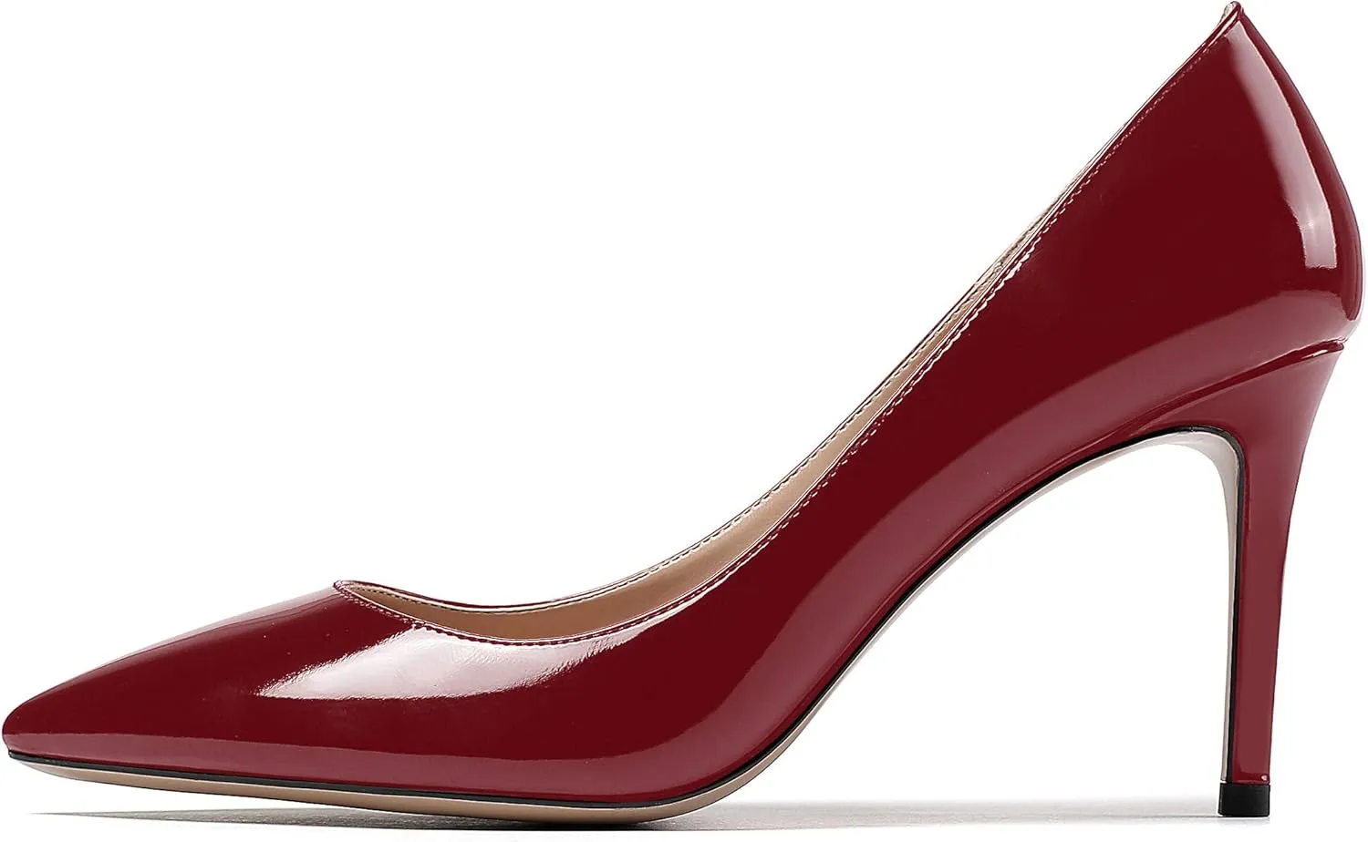 YODEKS Pointed Toe Stilettos High Heels for Women Comfort Slip On Suede Leather Sexy 8CM High Pumps for Wedding Office Dress